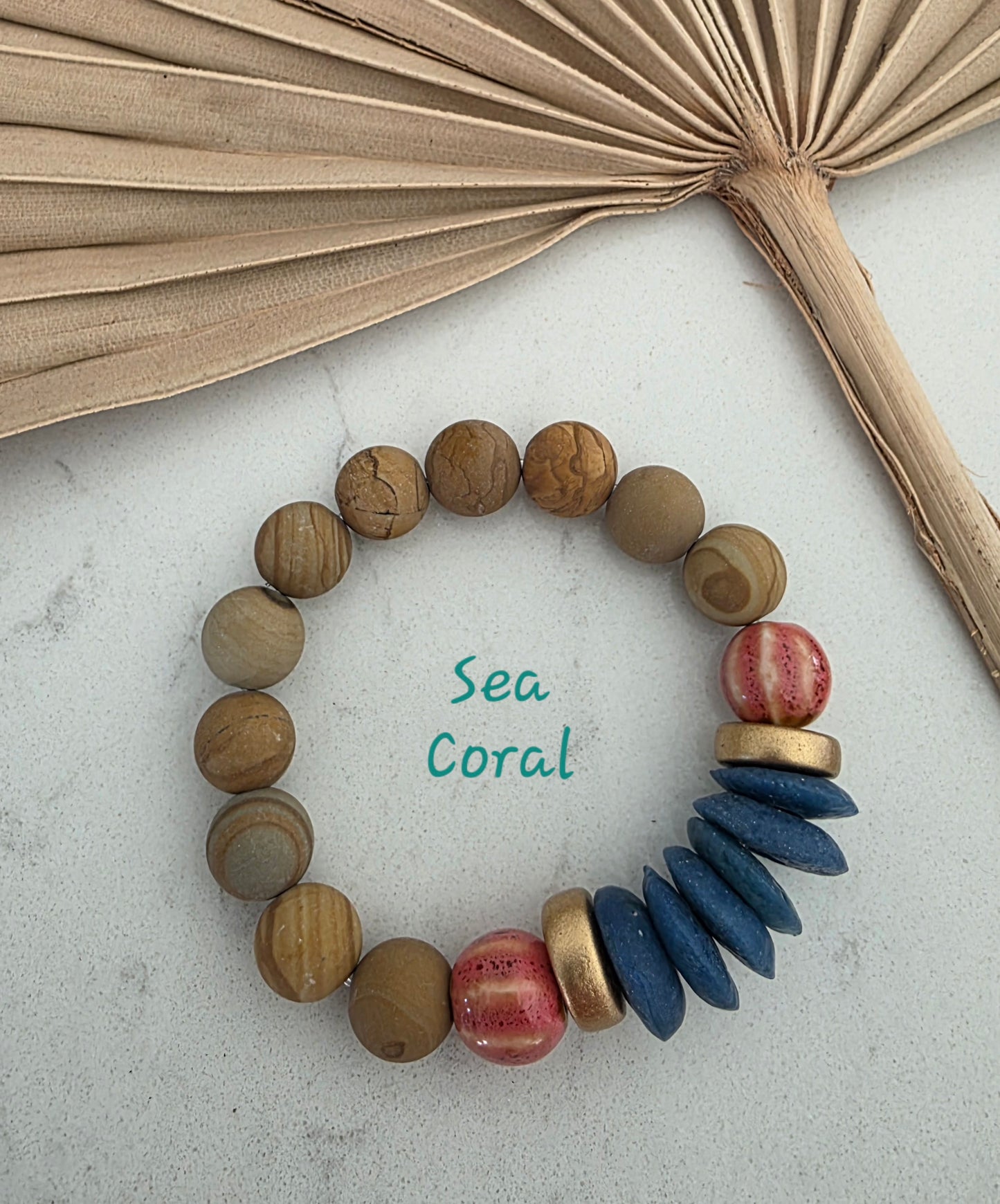 Handmade Boho Disk Bead Bracelet