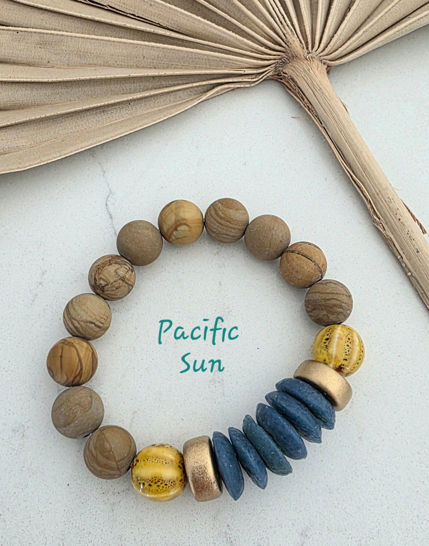 Handmade Boho Disk Bead Bracelet