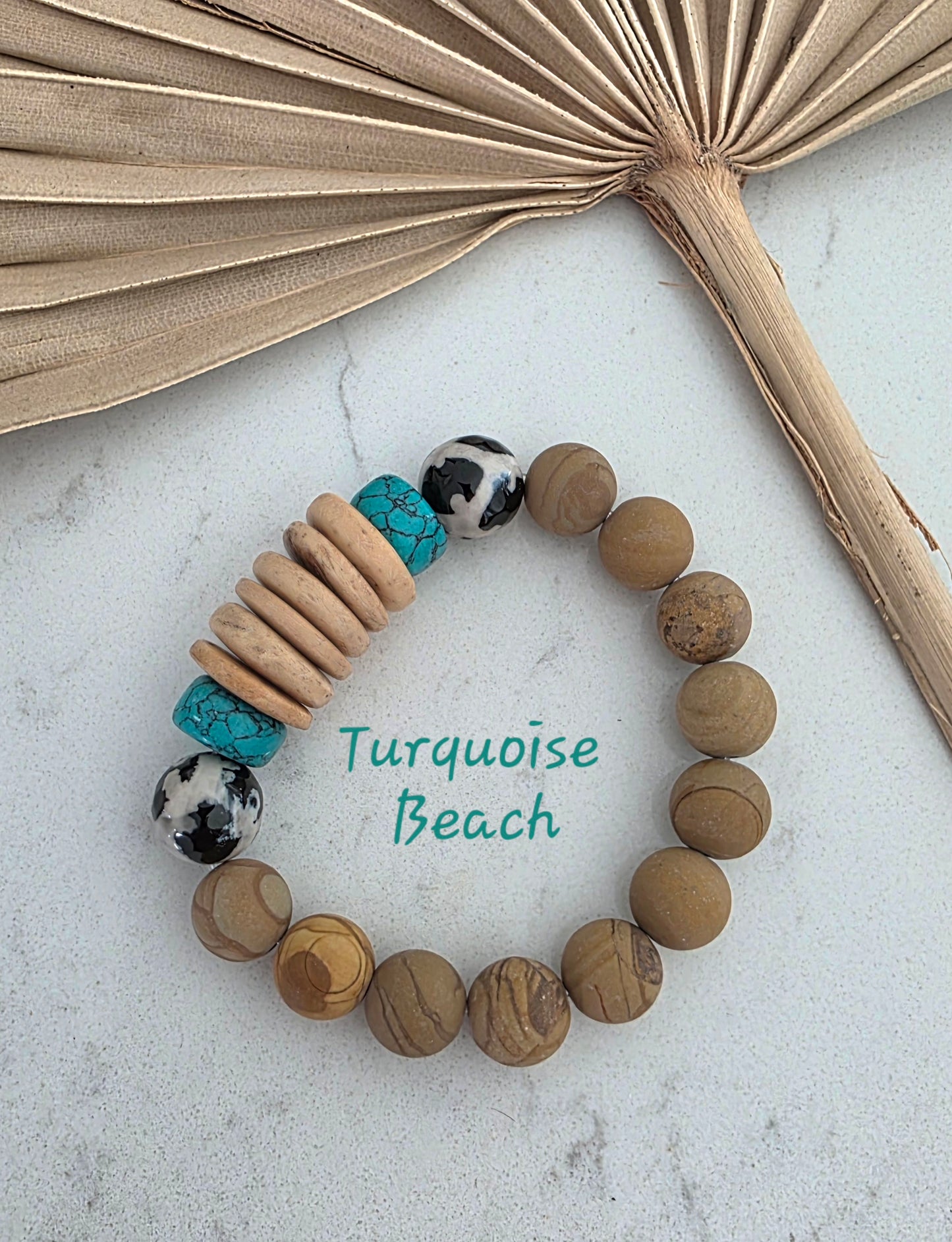 Handmade Boho Disk Bead Bracelet
