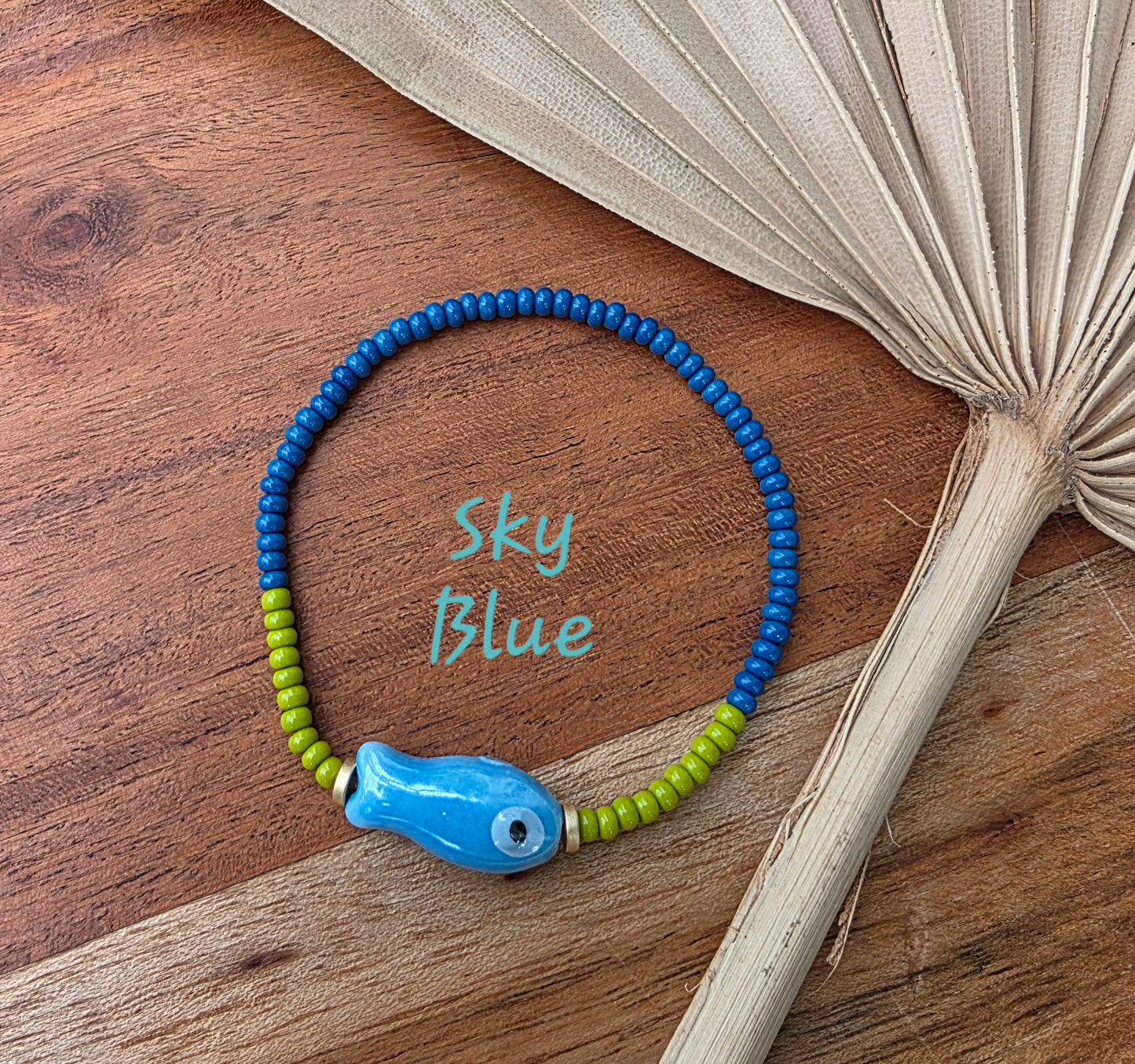 Handmade Fish Seed Bead Bracelet (3 colors)