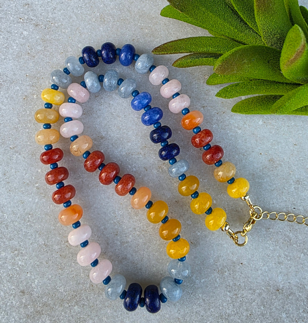 Sunset Horizon Bead Necklace