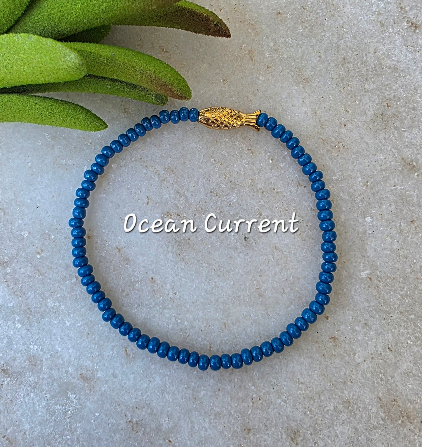 Gold Fish Seed Bead Bracelet (5 colors)