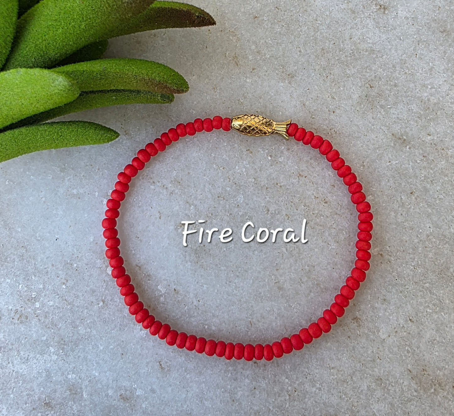 Gold Fish Seed Bead Bracelet (5 colors)