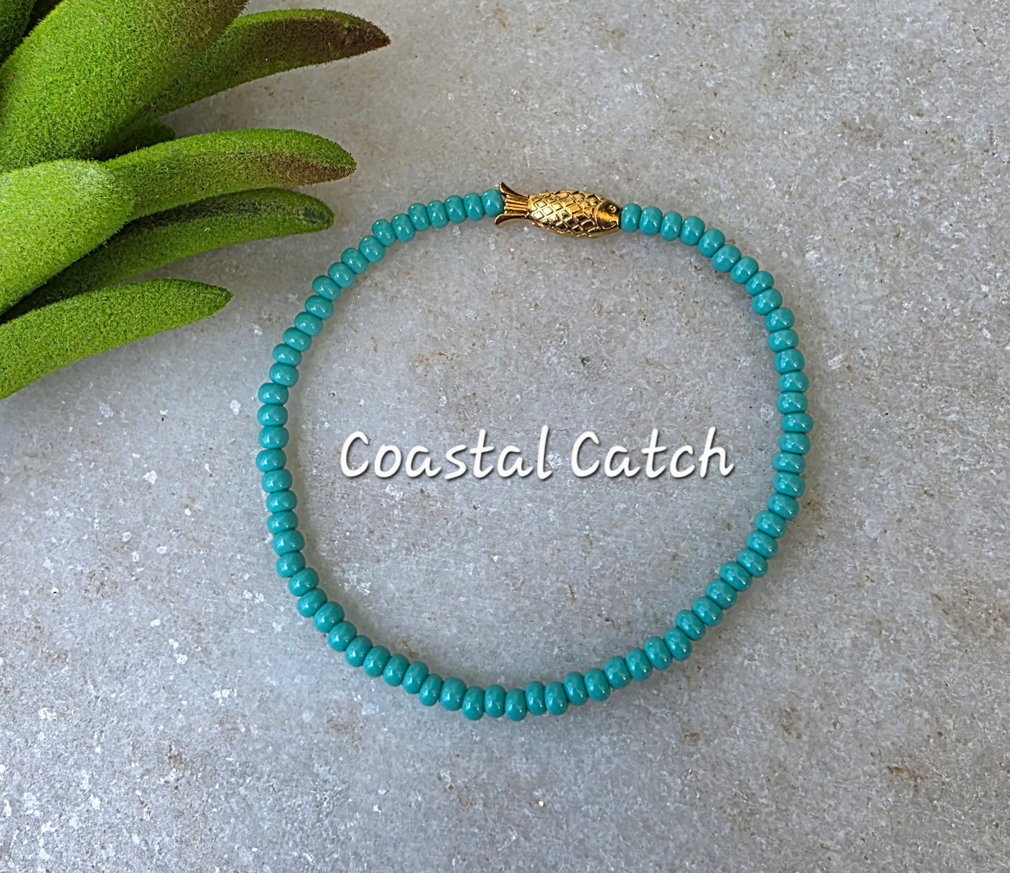 Gold Fish Seed Bead Bracelet (5 colors)