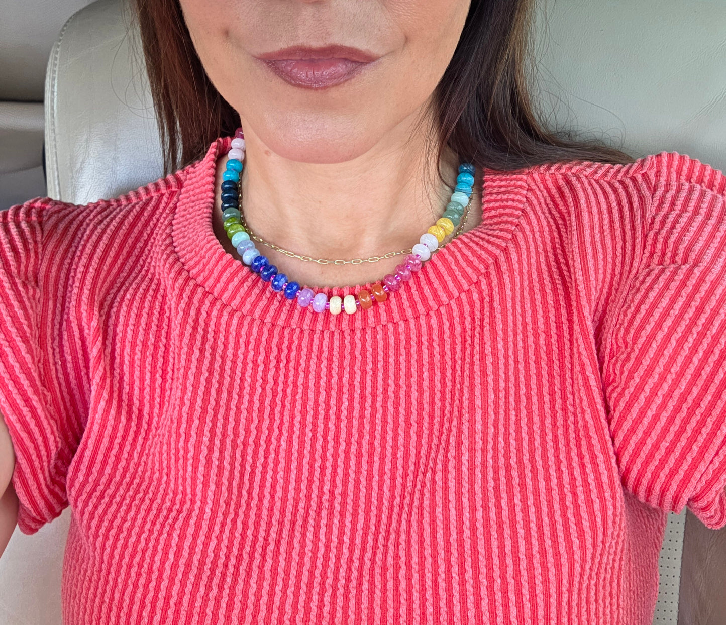 Island Prism Stone Bead Necklace