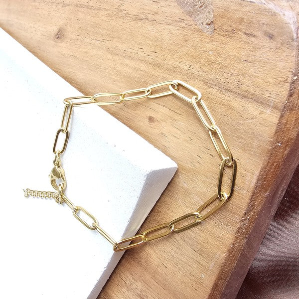 Luxe Golden Paperclip Bracelet