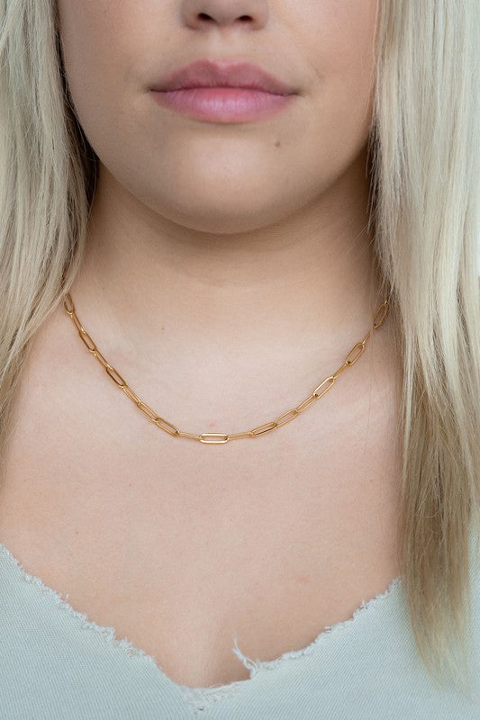 Luxe Golden Paperclip Chain - 18in