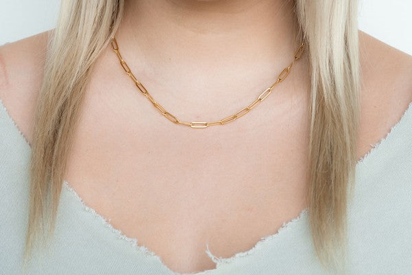 Luxe Golden Paperclip Chain - 18in