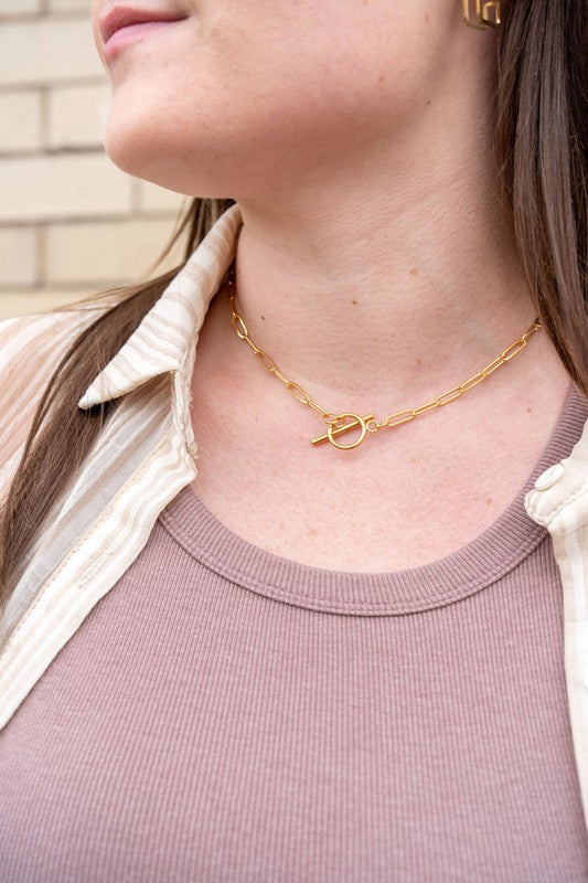 Luxe Golden Paperclip Chain 20in