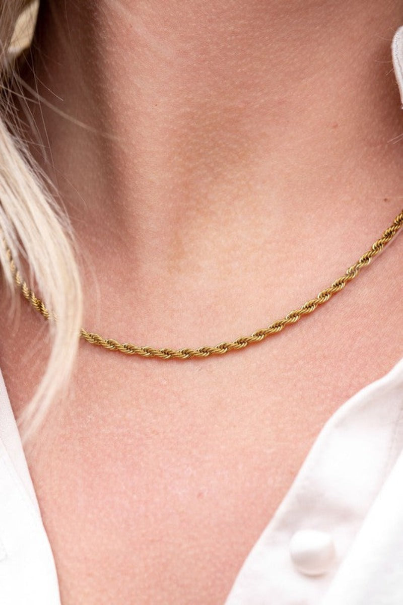 Golden Rope Chain - 16in