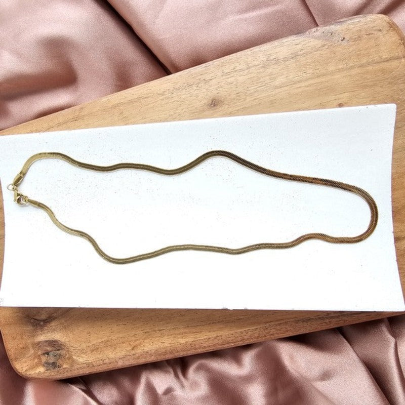 Golden Herringbone Chain - 16in