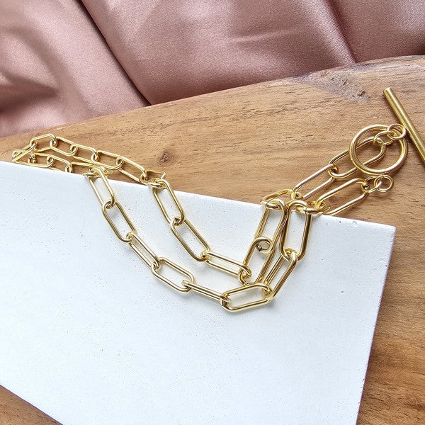 Luxe Golden Chunky Paperclip Chain - 20in