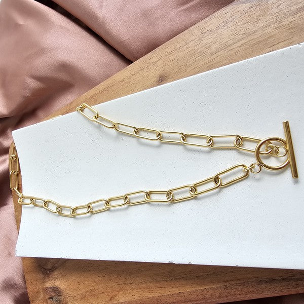 Luxe Golden Chunky Paperclip Chain - 20in