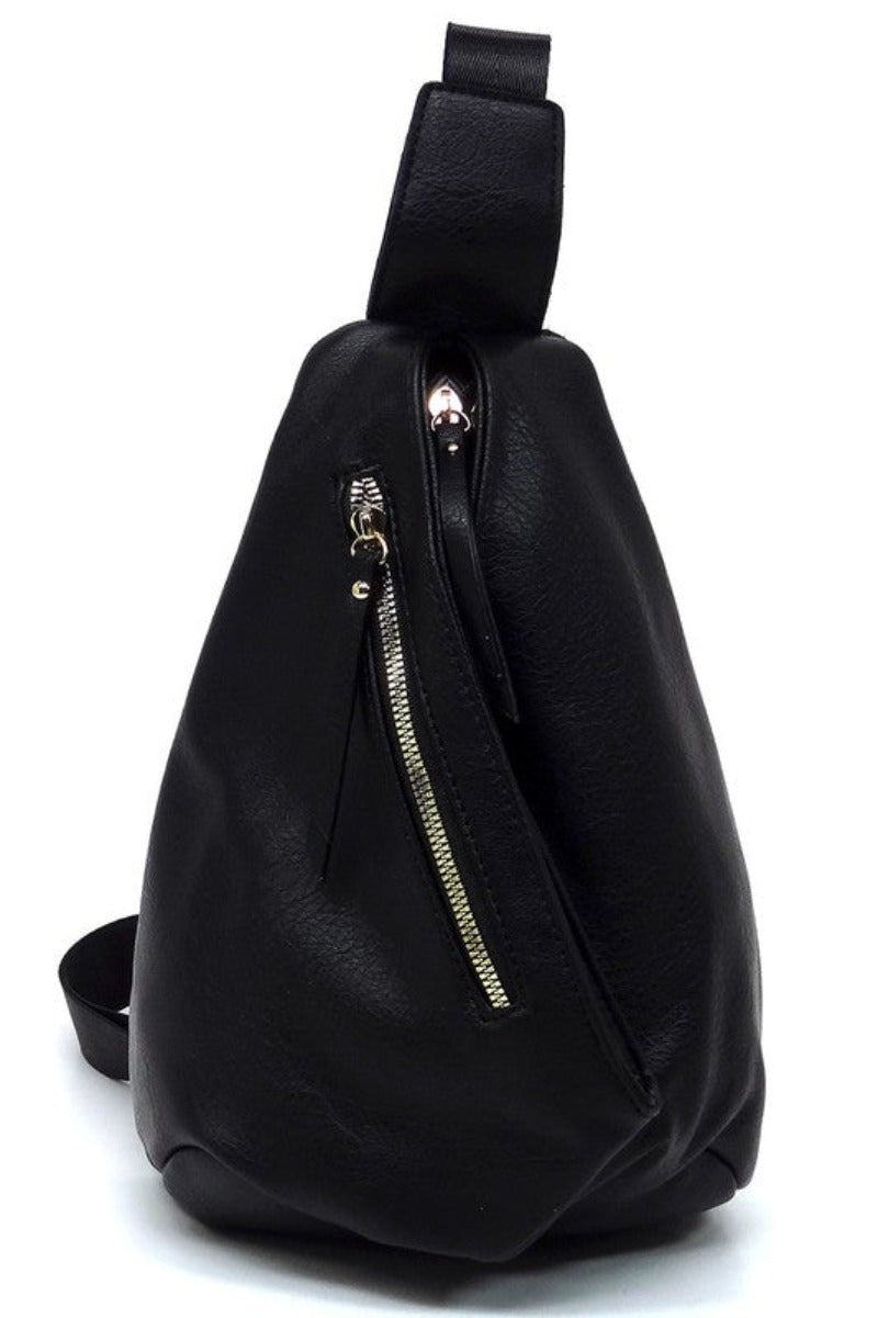 Zip Foldover Sling Bag Backpack Purse