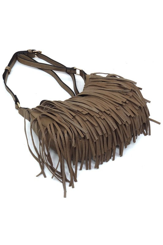 Fringe Bobo Crossbody Bag