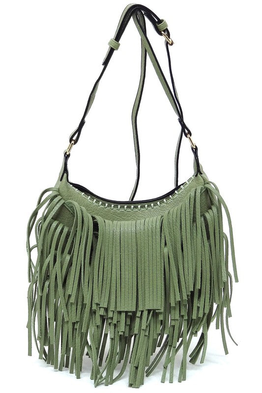 Fringe Bobo Crossbody Bag