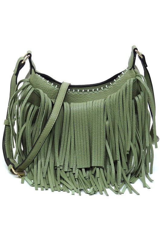 Fringe Bobo Crossbody Bag