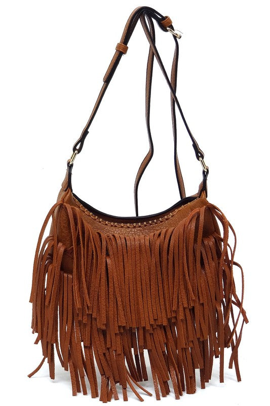 Fringe Bobo Crossbody Bag