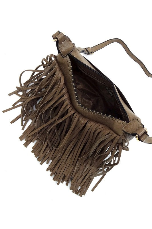 Fringe Bobo Crossbody Bag