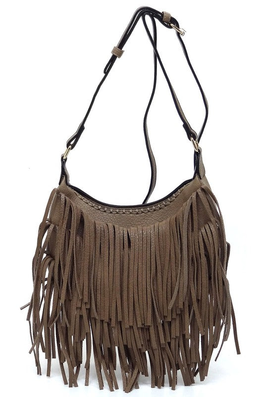 Fringe Bobo Crossbody Bag