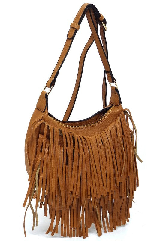 Fringe Bobo Crossbody Bag