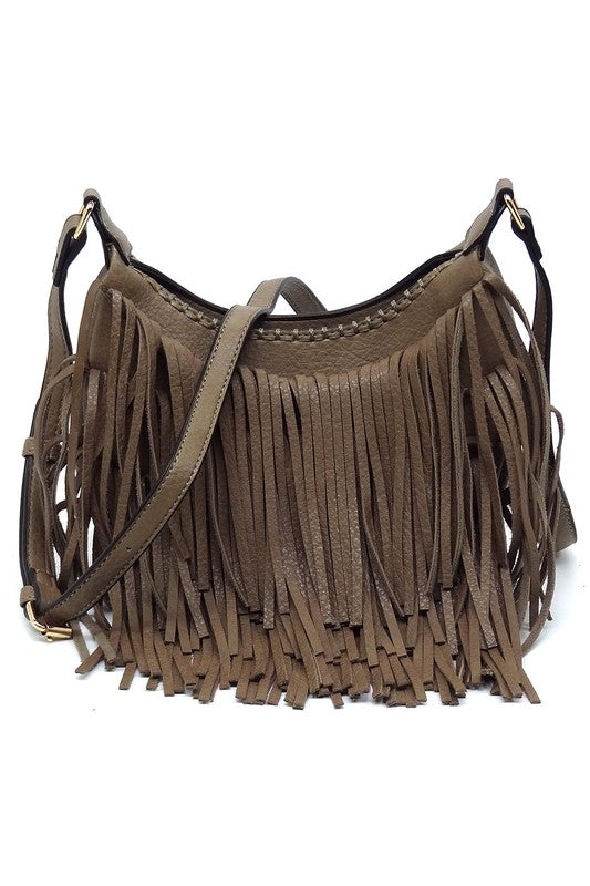 Fringe Bobo Crossbody Bag