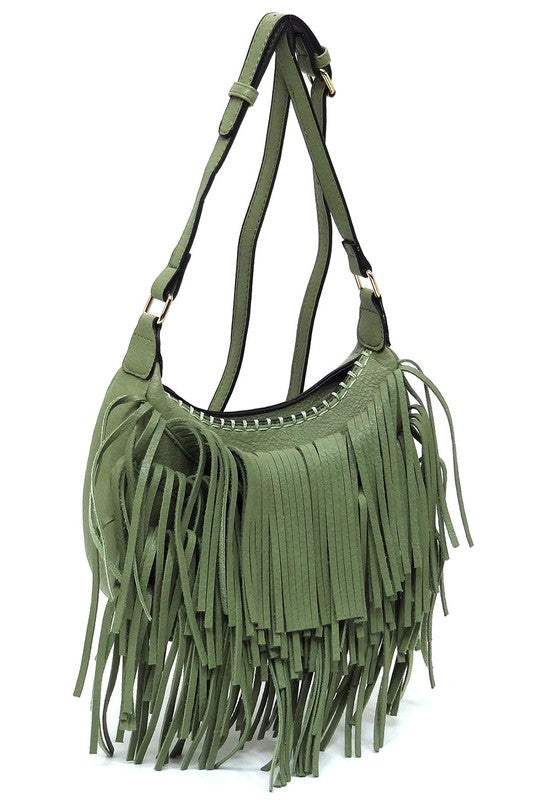 Fringe Bobo Crossbody Bag