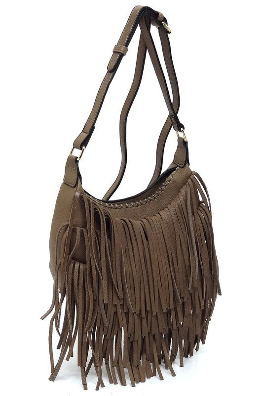 Fringe Bobo Crossbody Bag