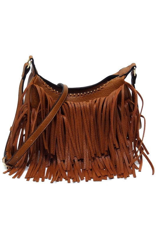 Fringe Bobo Crossbody Bag