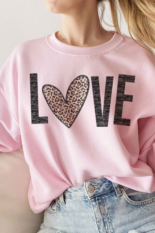 Leopard Love Graphic Sweatshirt