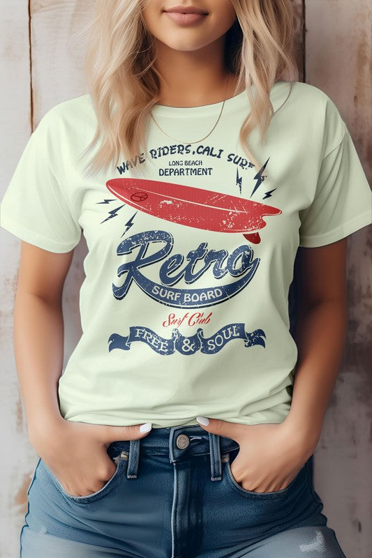 Retro Surf Board Graphic Tee