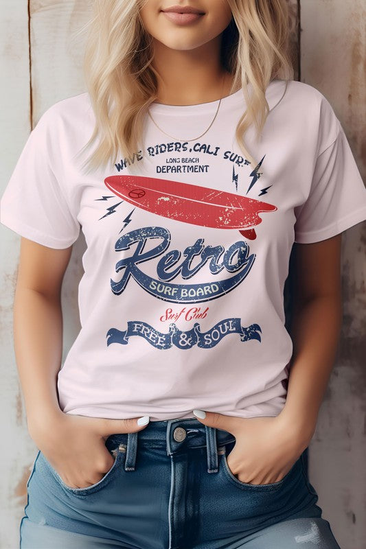 Retro Surf Board Graphic Tee