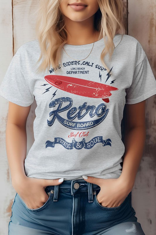 Retro Surf Board Graphic Tee