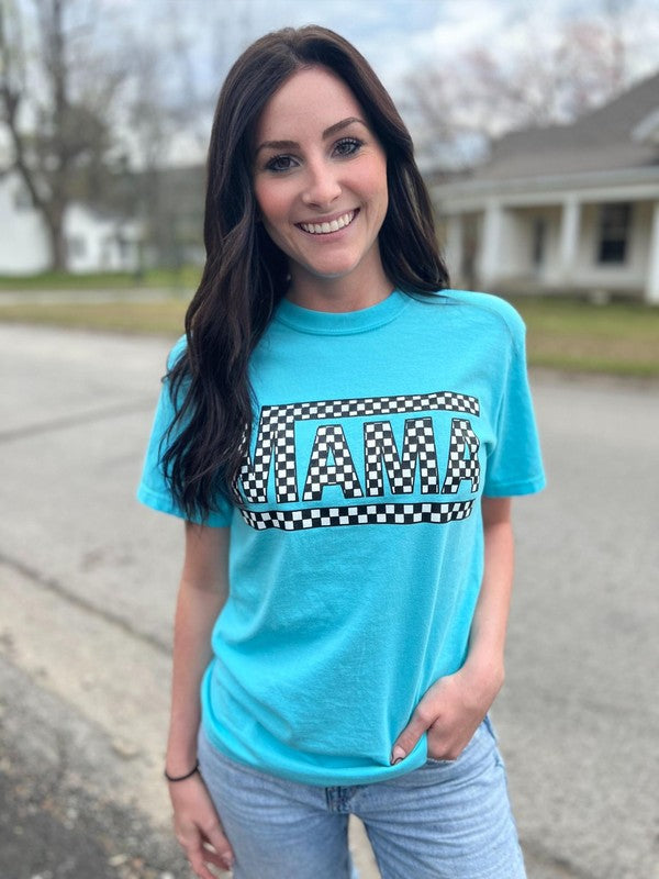 Lagoon Checkered Mama Tee