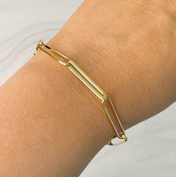 Paperclip Link Chain Bracelet