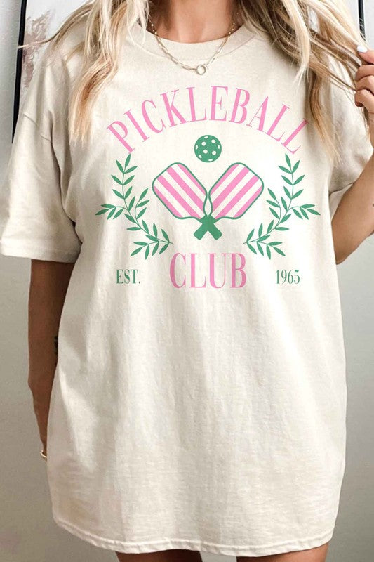 PICKLEBALL CLUB OVERSIZED GRAPHIC TEE