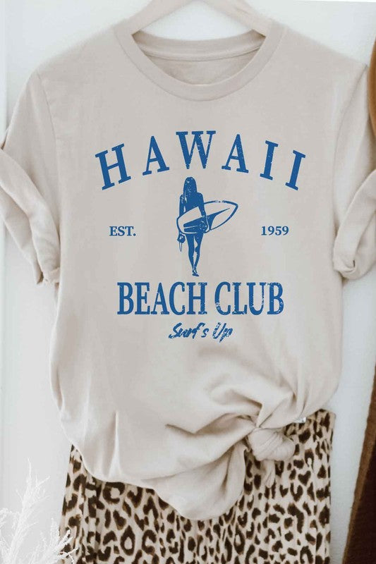 HAWAII BEACH CLUB SURFS UP GRAPHIC TEE