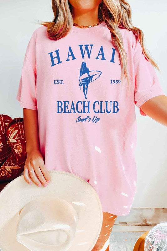 HAWAII BEACH CLUB SURFS UP GRAPHIC TEE