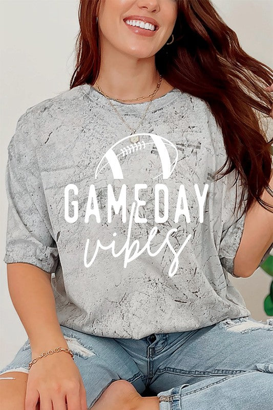 Football Game Day Vibes Color Burst Graphic Tee