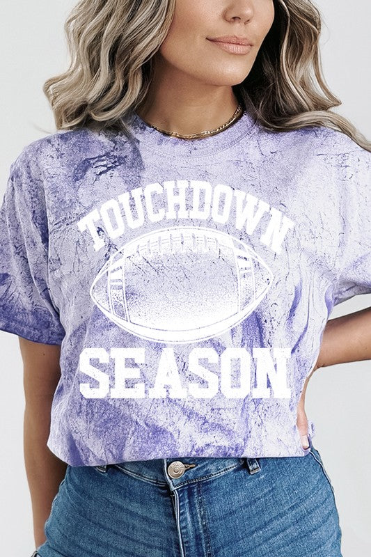 Game Day Touchdown Leopard Block Graphic Tee