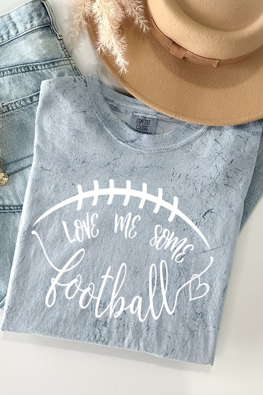 Game Day Love Me Some Football Color Burst Tee