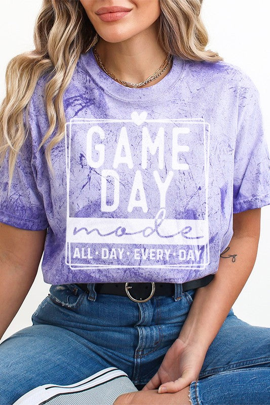 Game Day Mode All Day Every Day Color Burst Tee