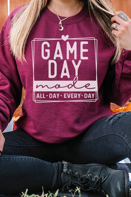 Fall Football Game Day Mode All Day Sweatshirt