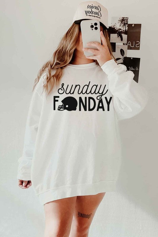 Sunday Funday Football Game Oversized Sweatshirt