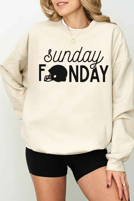 Sunday Funday Football Game Oversized Sweatshirt