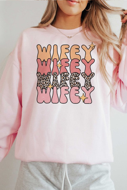 LEOPARD WIFEY Graphic Sweatshirt