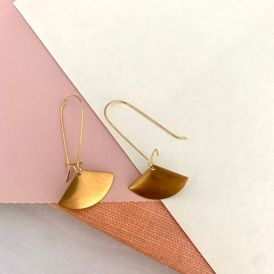 fan hoop earrings