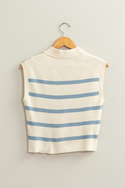 Striped Polo Top