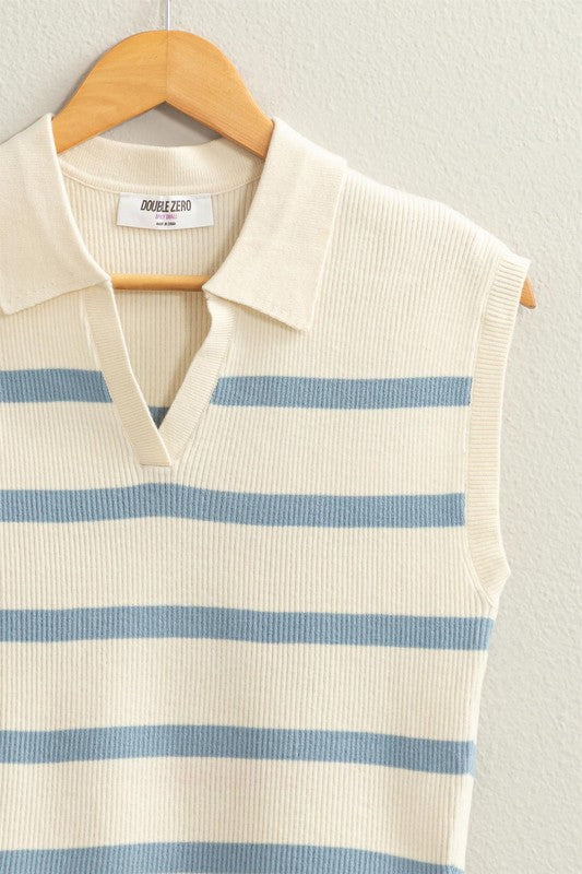 Striped Polo Top