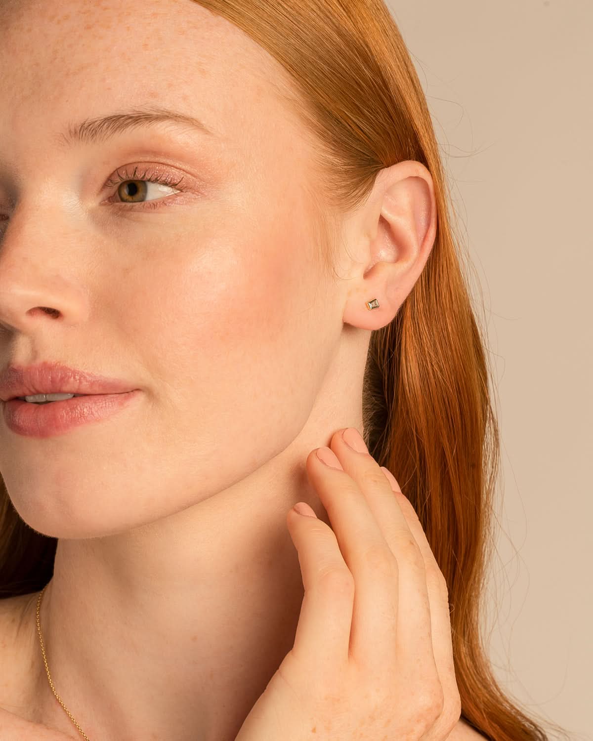 Mom Baguette Stud Earrings